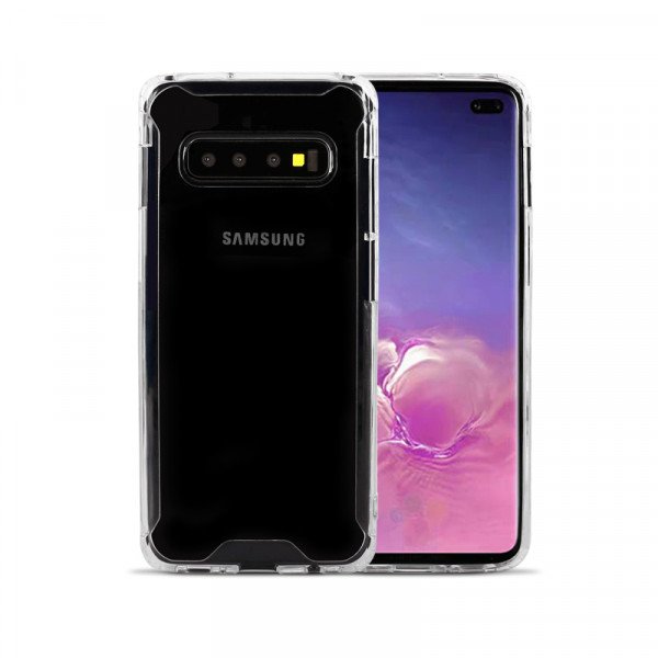 Wholesale Galaxy S10+ (Plus) Clear Armor Hybrid Transparent Case (Clear)